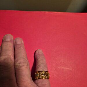 Vintage 925 Gold over Art Deco Ring